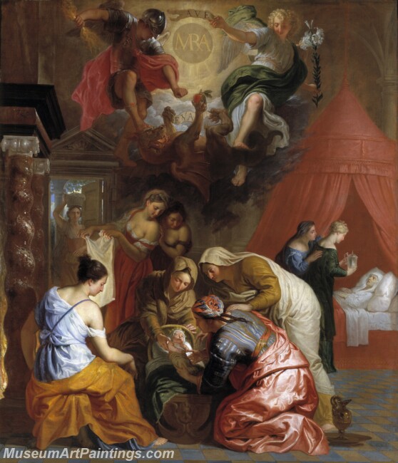 Quellinus Jan Erasmus El Nacimiento de la Virgen Painting