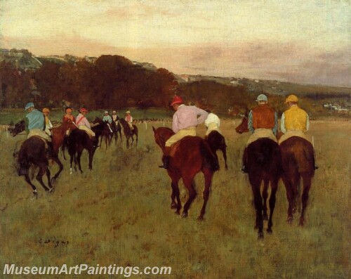 Racehorses at Longchamp Painting