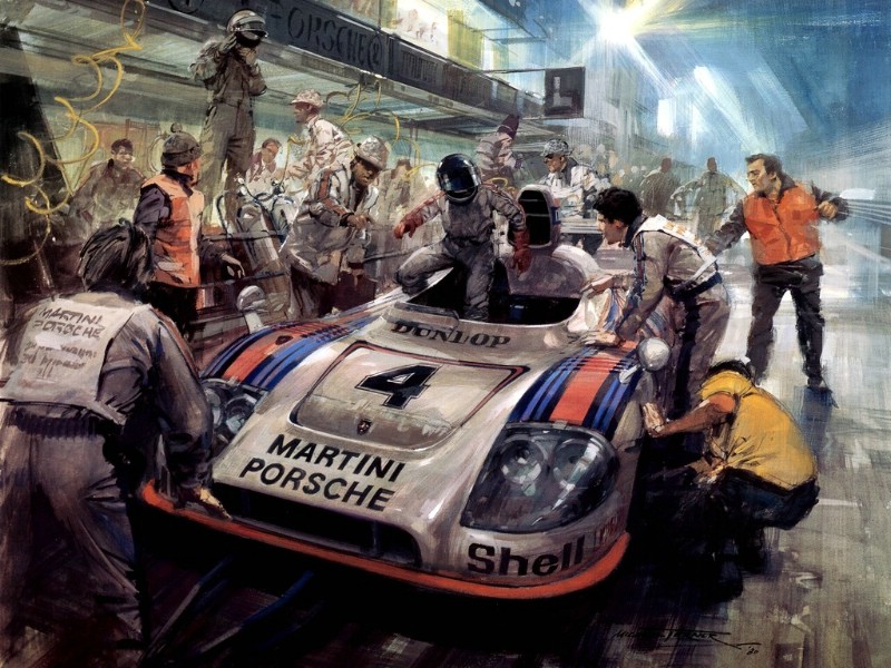 Racing Car Oil Paintings 003