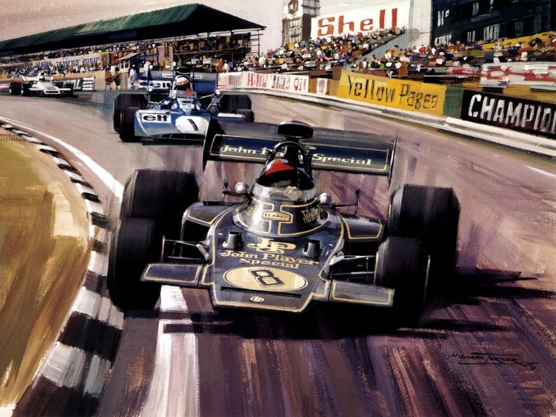 Racing Car Oil Paintings 005