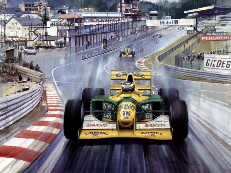 Racing Car Oil Paintings 006