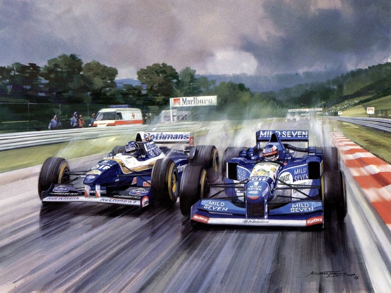 Racing Car Oil Paintings 008