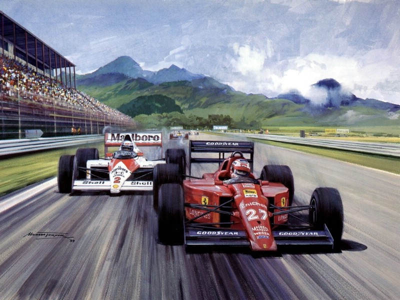 Racing Car Oil Paintings 009