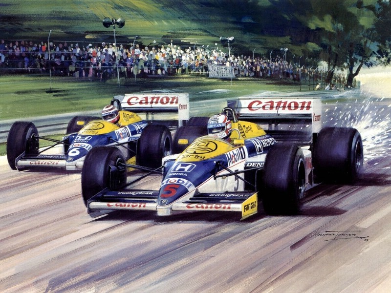 Racing Car Oil Paintings 012