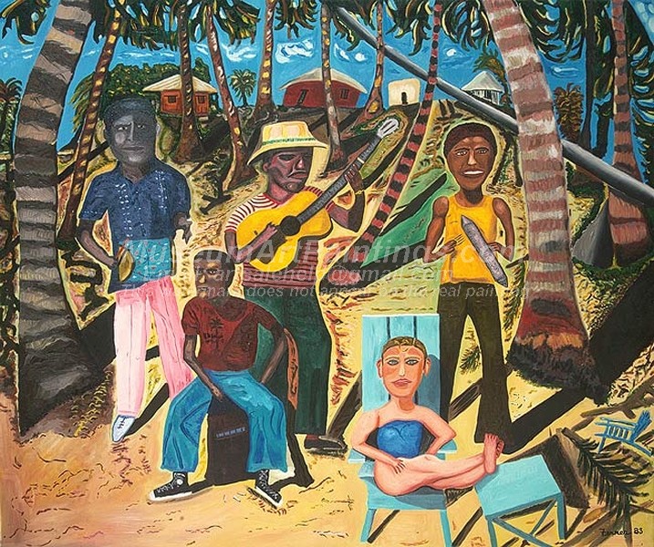 Rafael Ferrer Paintings Merengue en Boca Chica