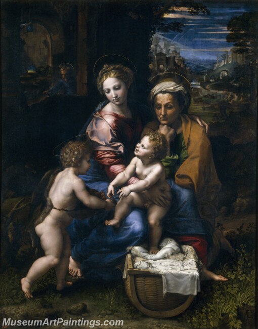 Rafael Romano Giulio Sagrada Familia llamada la Perla Painting