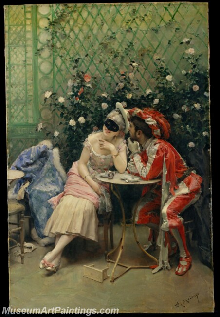 Raimundo de Madrazo y Garreta Masqueraders Painting