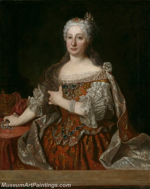 Ranc Jean Maria Ana de Austria reina de Portugal Painting