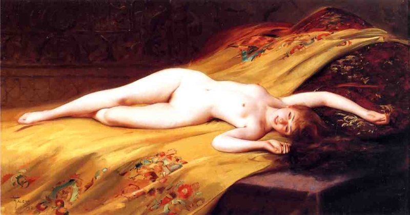 Reclining Nude by Luis Falero