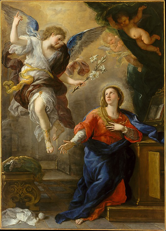 Religion Painting The Annunciation by Luca Giordano