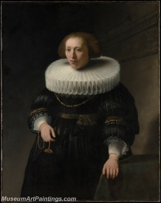 Rembrandt Portrait of a Woman probably a Member of the Van Beresteyn Family Painting