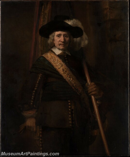 Rembrandt The Standard Bearer Floris Soop Painting