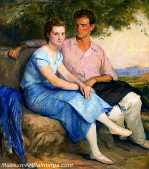 Retrato de Concepcion y Ramon Painting