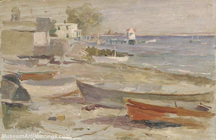 Reynolds Beal Shore at Orient Long Island Painting