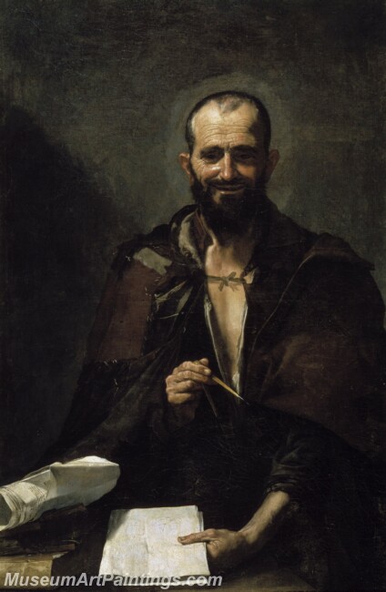 Ribera Josede Democrito Painting