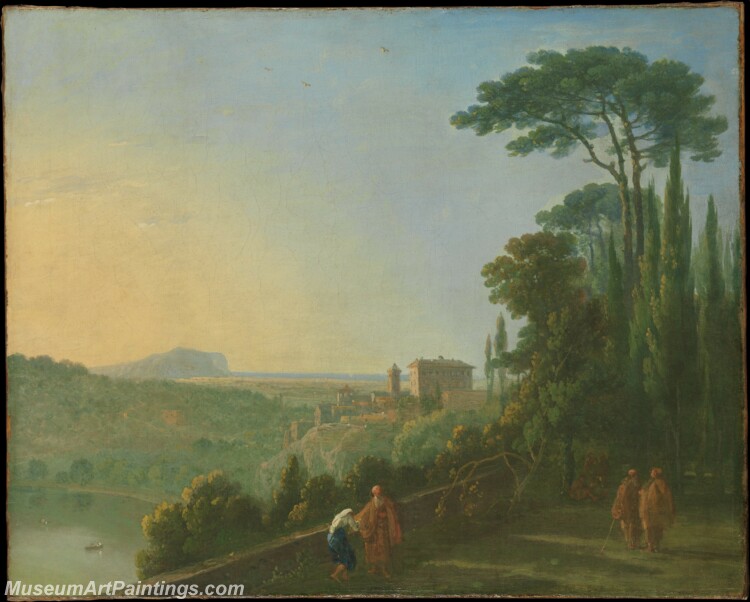 Richard Wilson Lake Nemi and Genzano from the Terrace of the Capuchin Monastery Painting