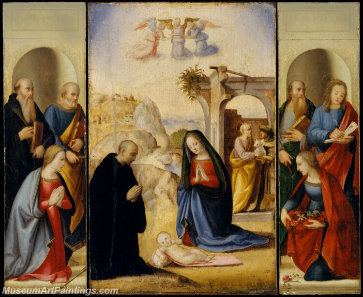 Ridolfo Ghirlandaio The Nativity with Saints Painting