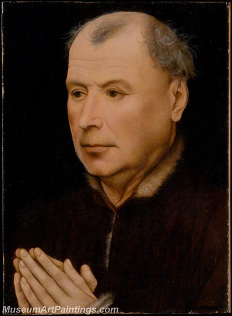 Robert Campin Man in Prayer Painting