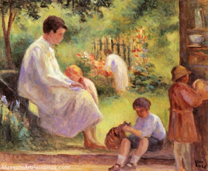 Rolleboise Woman and Child in the Garden