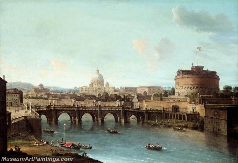 Rome View of the Tiber Painting