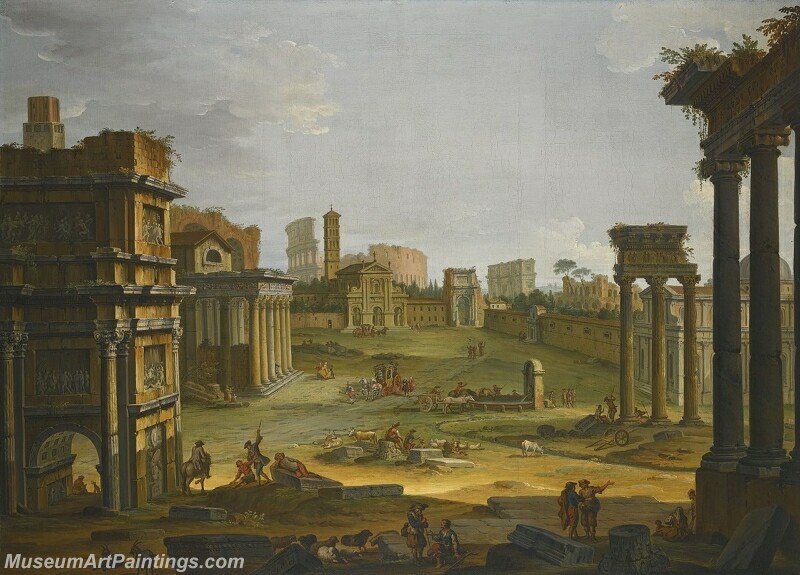 Rome a View of the Forum Painting