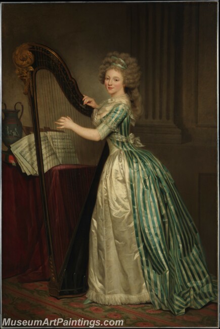 Rose Adelaide Ducreux Self Portrait with a Harp Painting