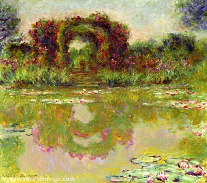 Rose Arches at Giverny Painting