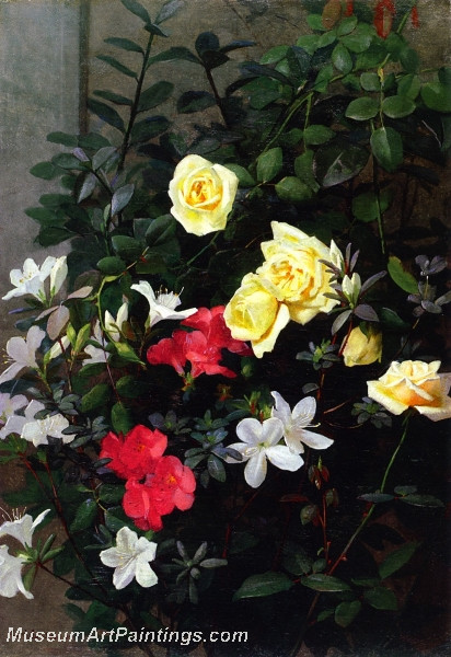 Roses and Azaleas by George Cochran Lambdin