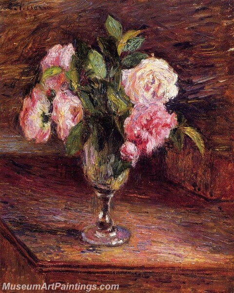 Roses in a Glass Painting