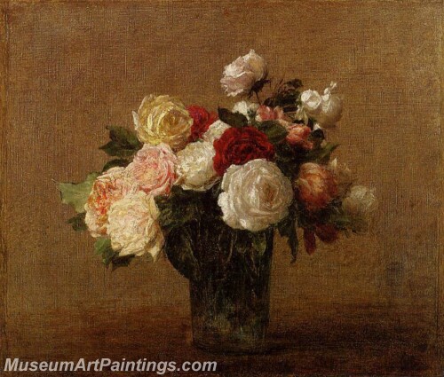 Roses in a Glass Vase Painting