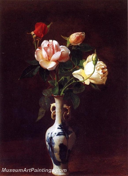 Roses in a Vase by George Cochran Lambdin