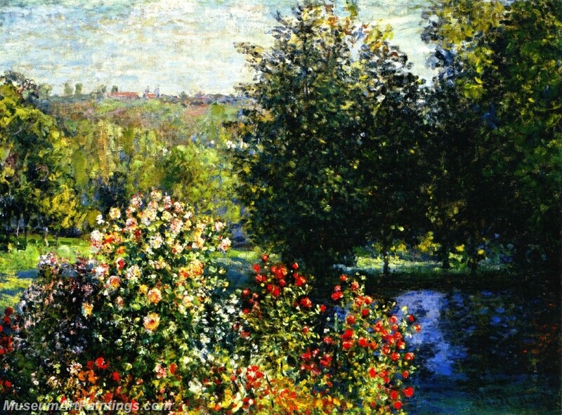 Roses in the Garden at Montgeron Painting