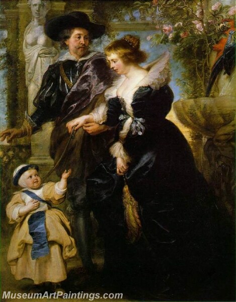 Rubens with his Family in Garden Painting