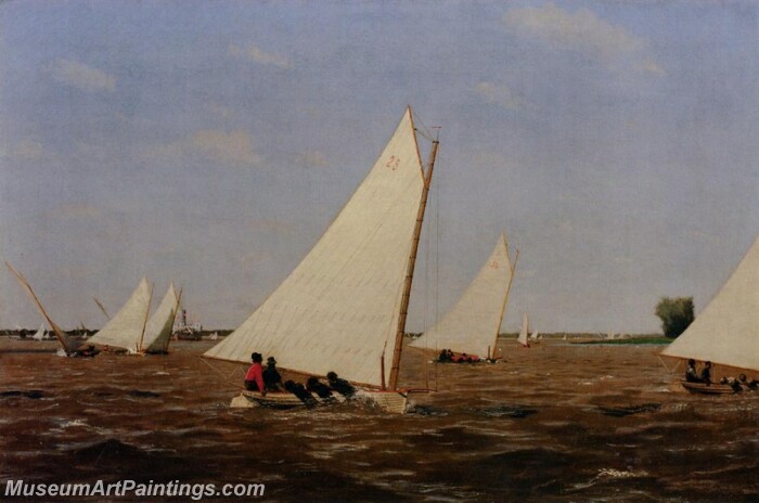 Sailboats Racing on the Delaware Painting