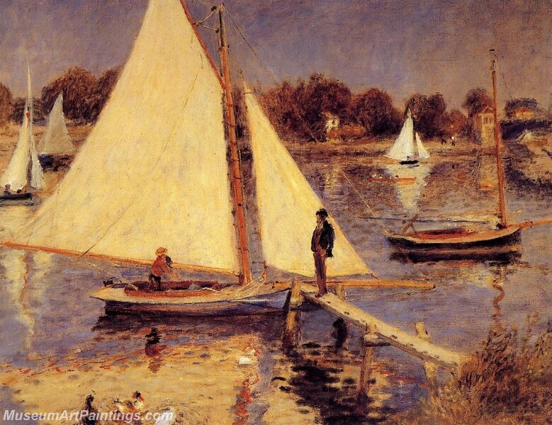 Sailboats at Argenteuil Painting