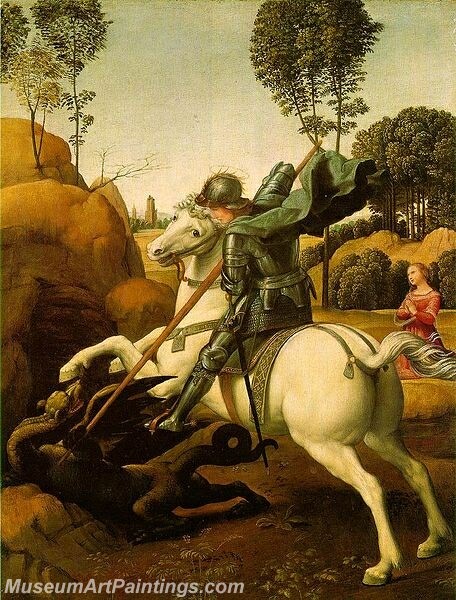 Saint George and the Dragon 01 Painting