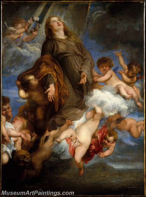 Saint Rosalie Interceding for the Plague stricken of Palermo Painting