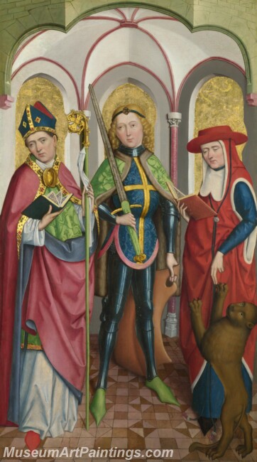 Saints Ambrose Exuperius and Jerome Painting