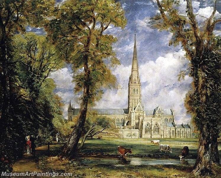 Salisbury Cathedral from the Bishops Grounds Painting