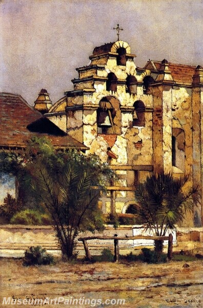 San Gabriel Mission Bell Tower Painting