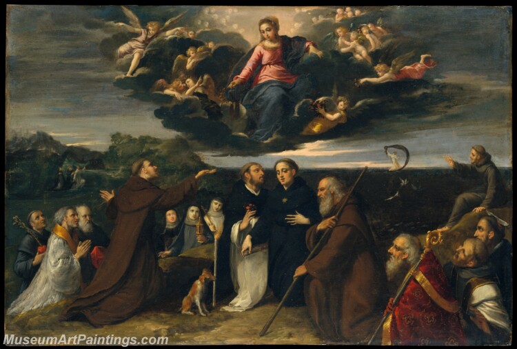 Scarsellino The Virgin Adored by Saints Painting