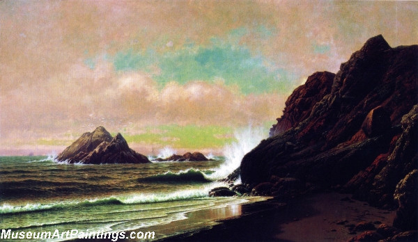 Seascape Paintings Seal Rocks from Under the Cliffs San Francisco California
