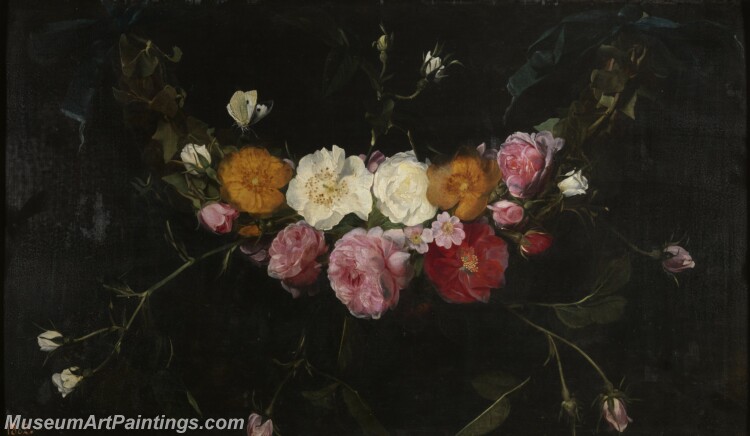 Seghers Daniel Guirnalda de rosas Painting