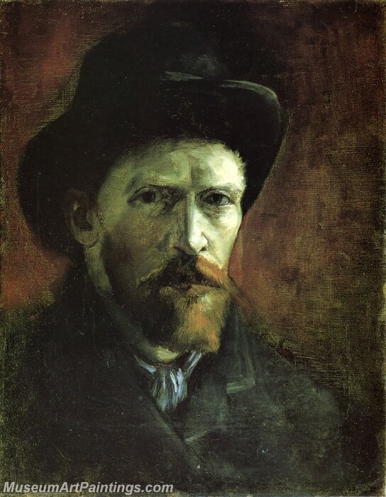 Self Portrait in a Dark Felt Hat Painting
