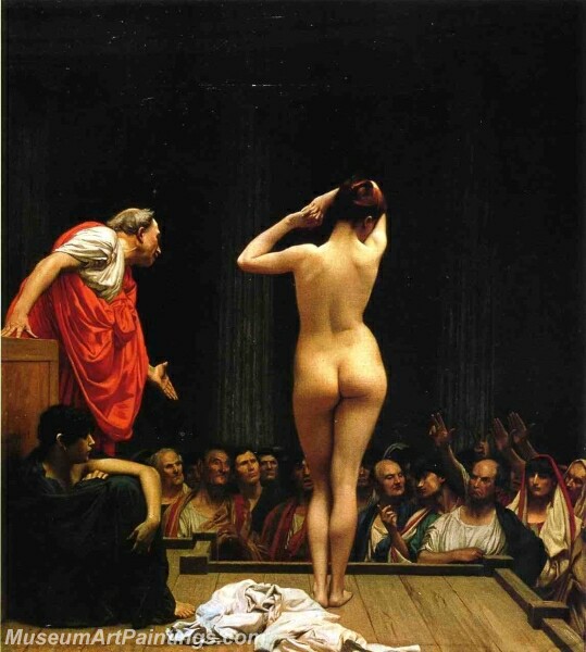 Selling Slaves in Rome Painting