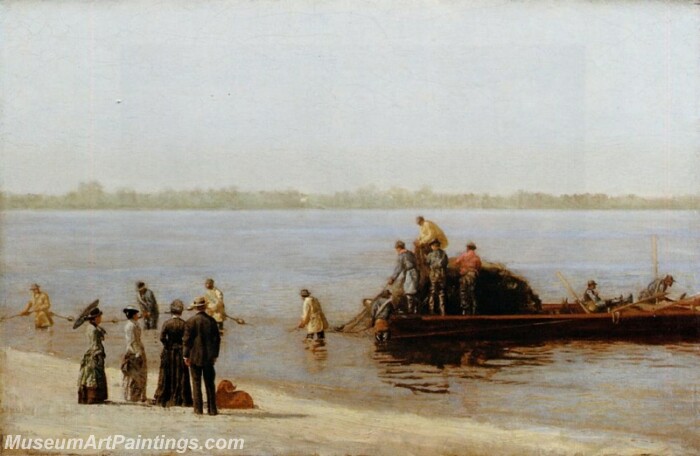 Shad Fishing at Gloucester on the Delaware River Painting