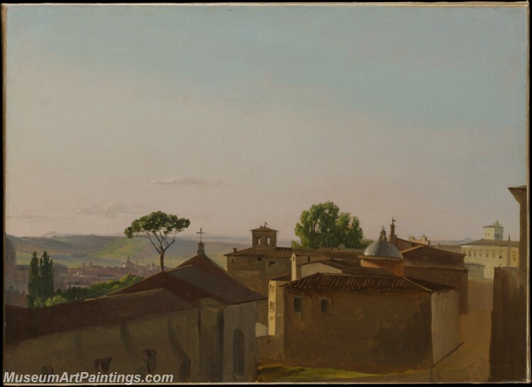 Simon Denis View on the Quirinal Hill Rome Painting