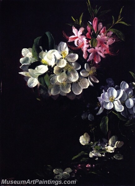 Sketch of Apple Blossoms with May Flowers Painting