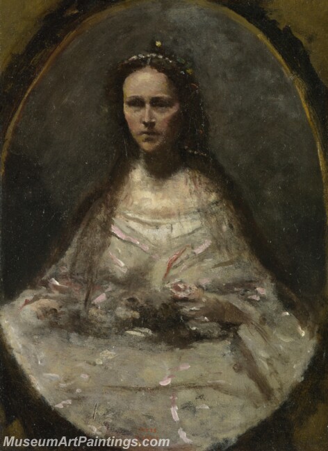 Sketch of a Woman in Bridal Dress Painting