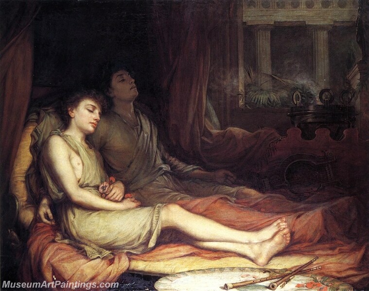Sleep and His Half Brother Death Painting